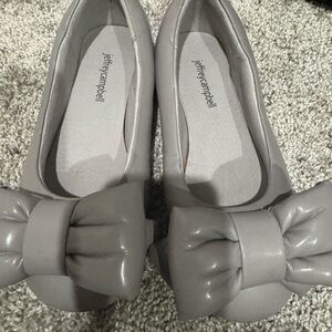 Jeffrey Campbell Silver Bow Loafers